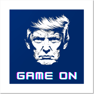 Black and white minimalist style - Trump 2024 -Game on Posters and Art